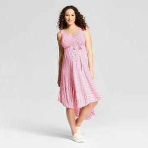 Striped maternity dress
